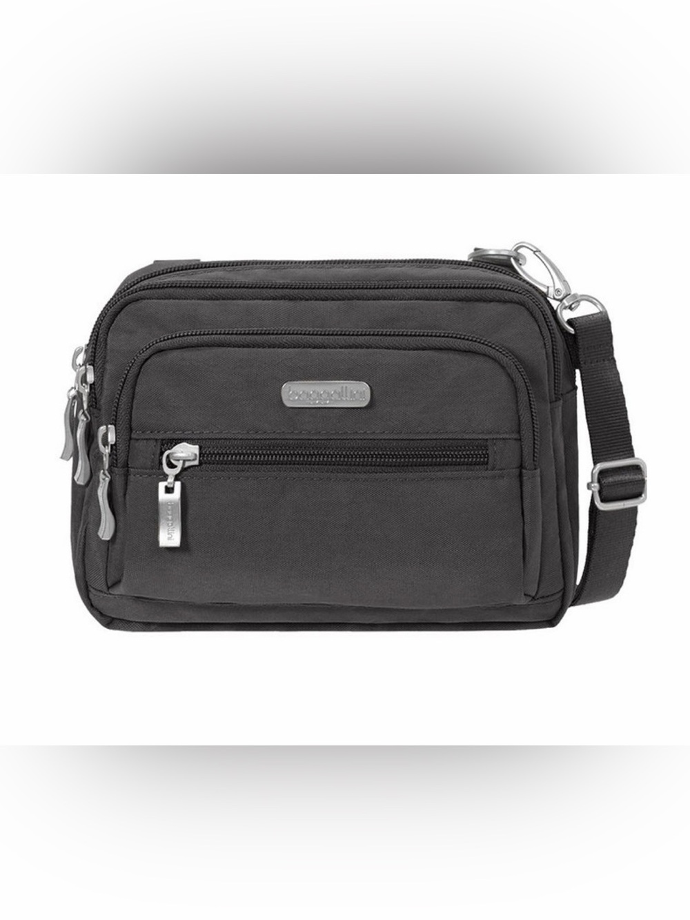 Baggallini Triple Zip Small Crossbody Handbag